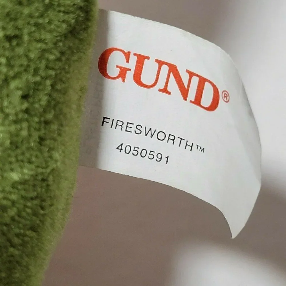 ‎RARE GUND Dragon Plush FIRESWORTH Lost Tooth Stuffed Animal Tooth Fairy Green